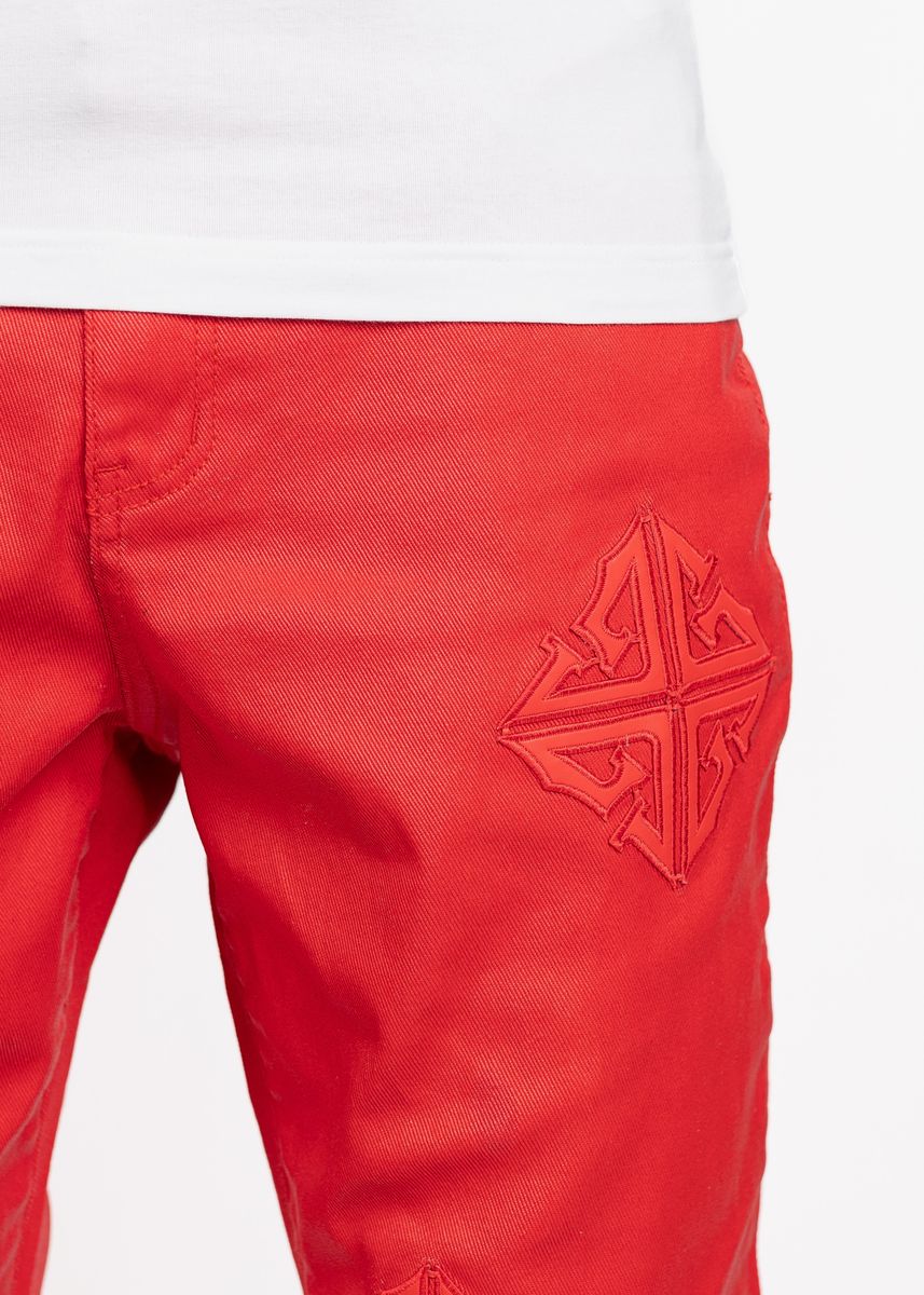 Red Icon Flared Denim