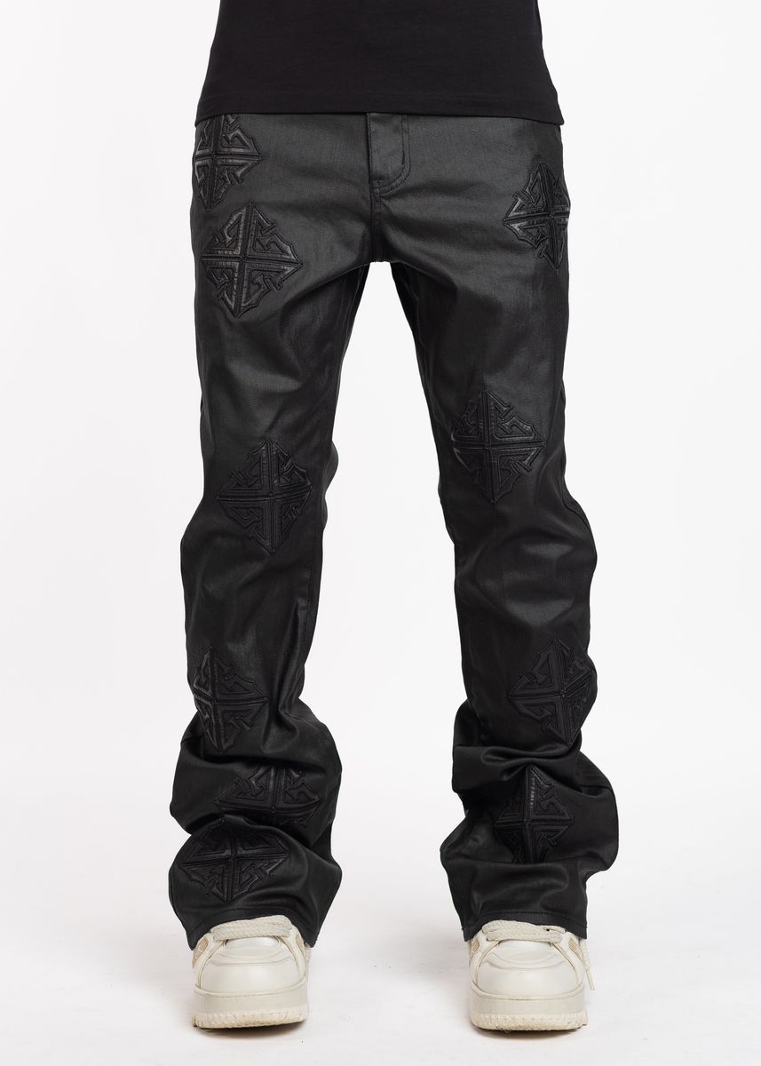 Black Icon Flared Denim