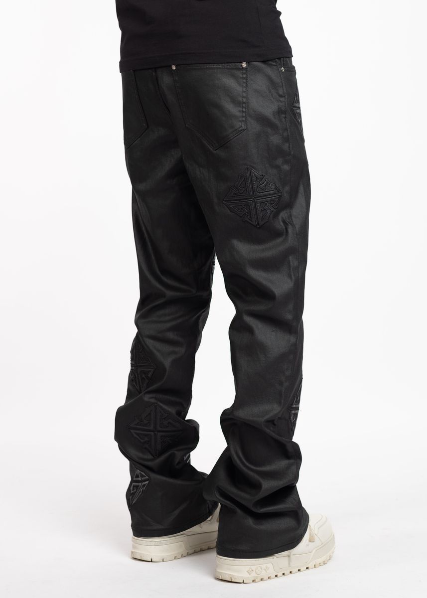 Black Icon Flared Denim