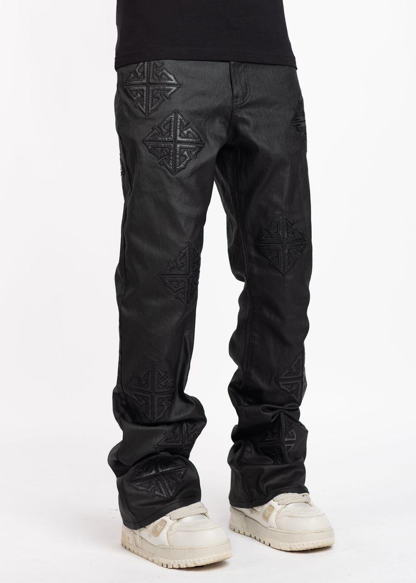 Black Icon Flared Denim
