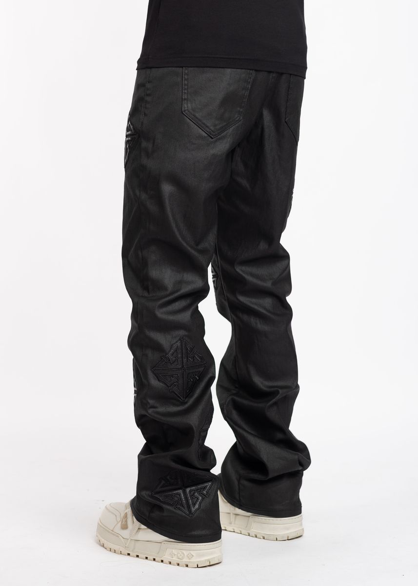 Black Icon Flared Denim