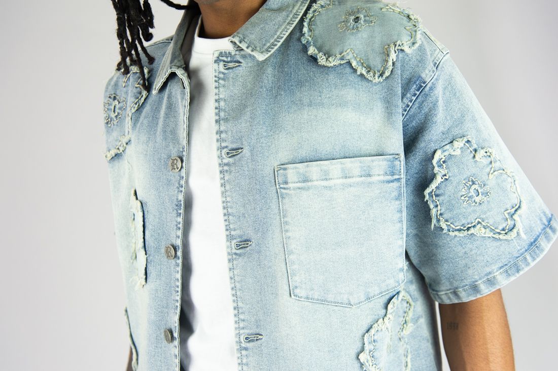 CROPPED DENIM SHIRT
