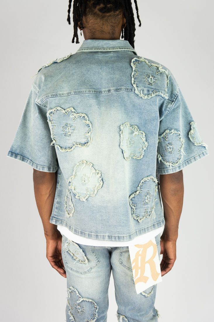 CROPPED DENIM SHIRT