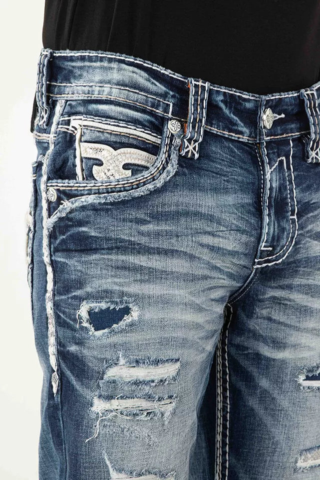 Distresses Front Legs Jeans