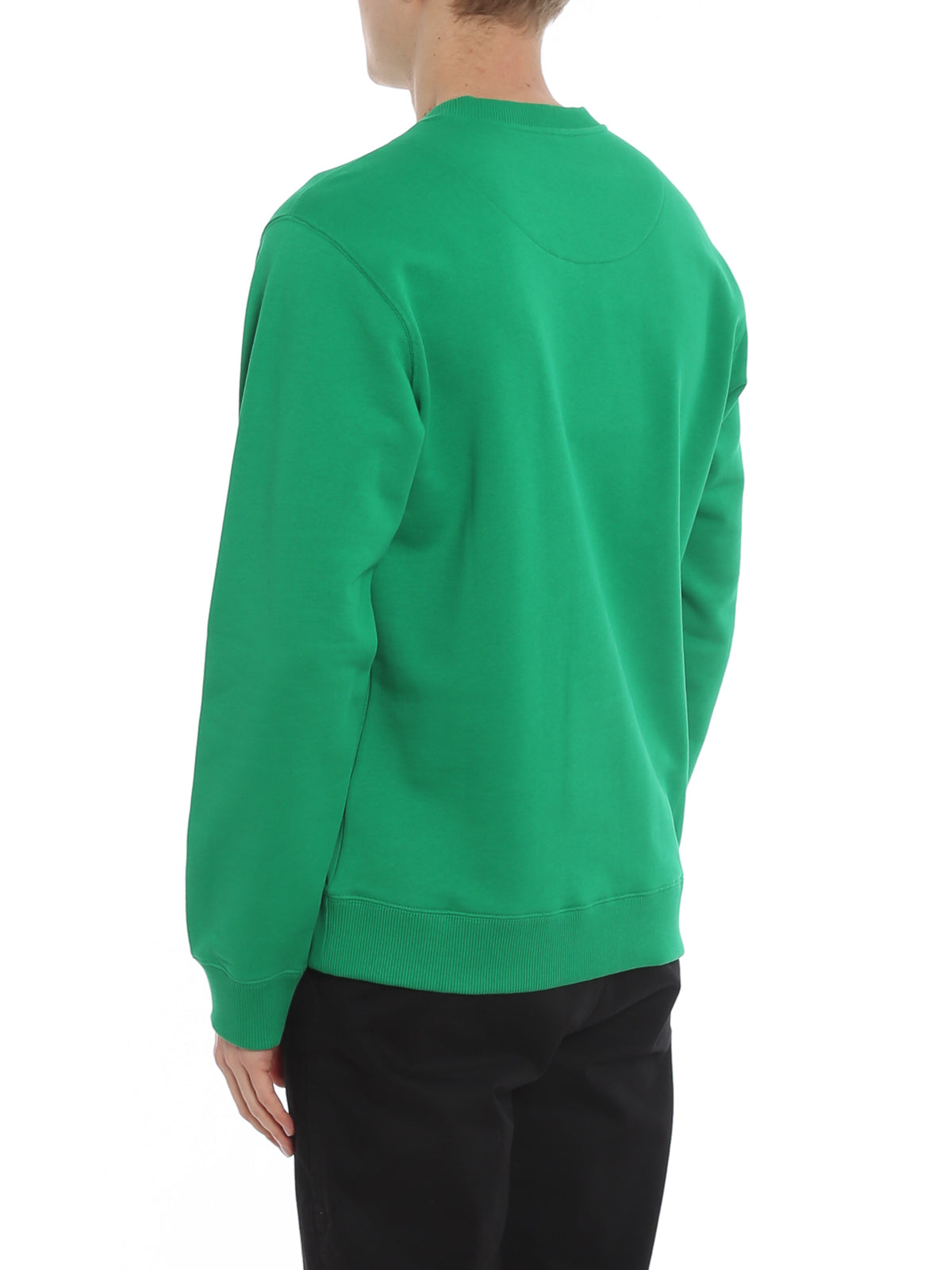 green sweatshirt